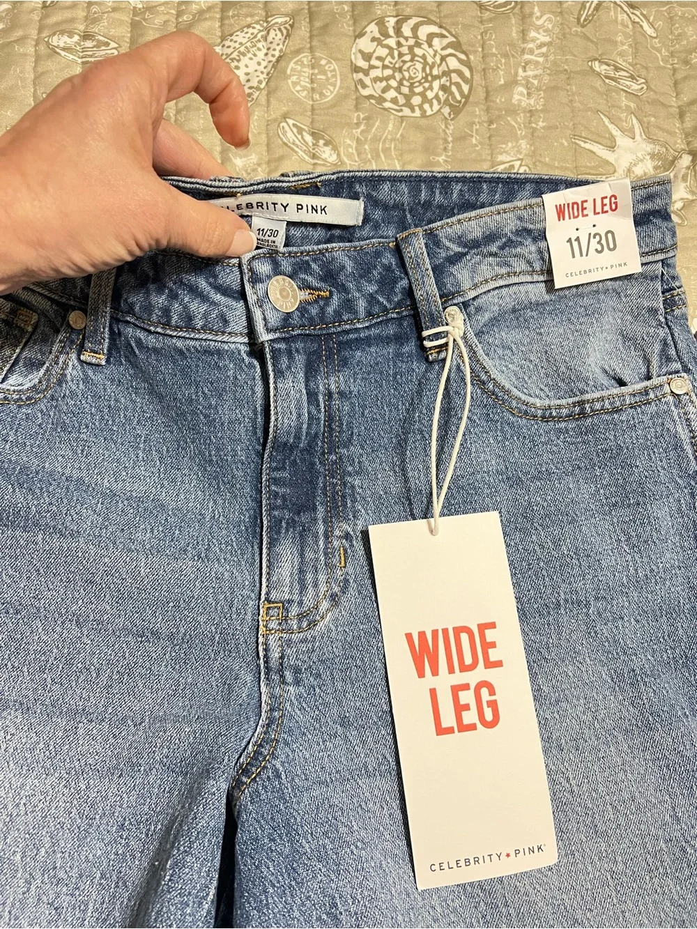 Celebrity Pink Light Blue Wide-Leg Jeans - Picture 2 of 4
